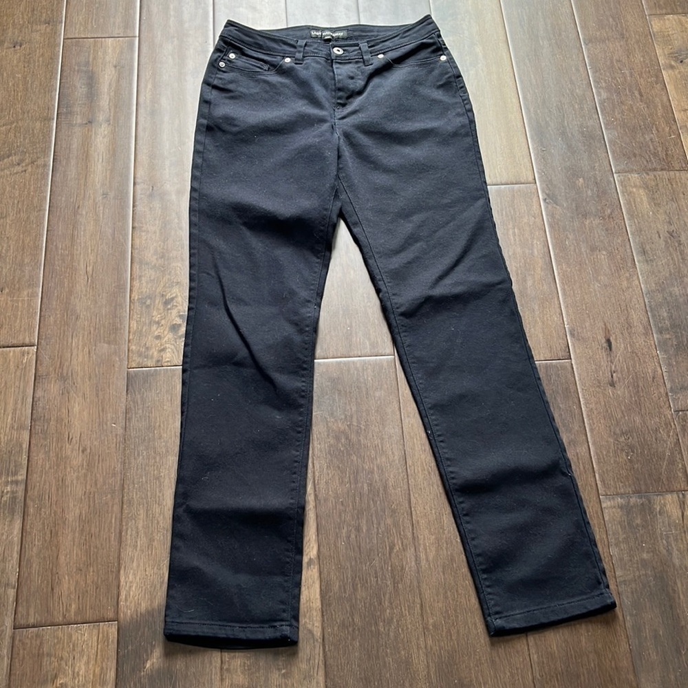 Lady hathaway black jeans, slim fit size 4 x30